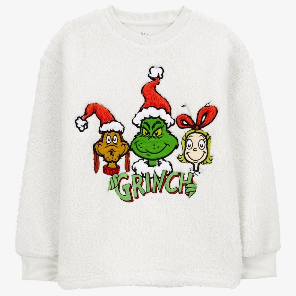 Dr. Seuss The Grinch White Fleece